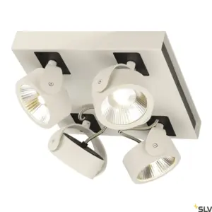 KALU Wall/Ceiling Lamp Four Spotlights Square 60° White/Black