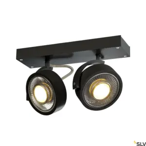 KALU Lámpara Pared/Techo Doble Cabeza Negro