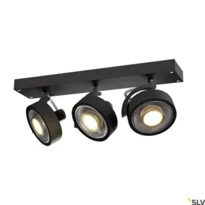 KALU Lámpara Pared/Techo Tres Focos Negro