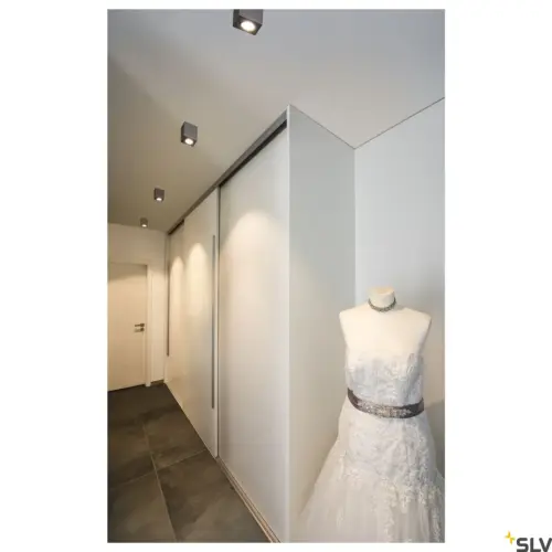 TRILEDO Plafonnier LED simple en saillie Aluminium/brossé