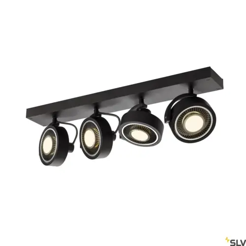 KALU CW Lampe murale Surface Plafond Quadruple Noir