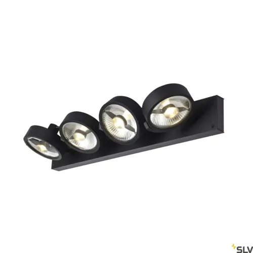 KALU CW Lampe murale Surface Plafond Quadruple Noir
