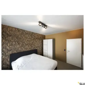 KALU CW Lampe murale Surface Plafond Quadruple Noir