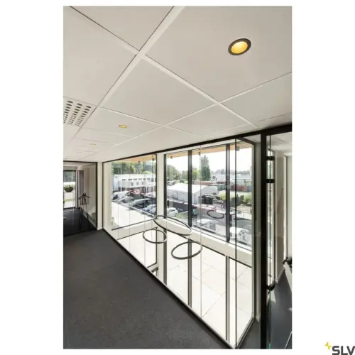 Candeeiro de teto LED HORN MAGNA Preto/Dourado