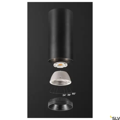 NUMINOS® CL PHASE L Luz de teto LED Preto