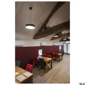 Candeeiro de parede/teto MEDO® PRO 40 Redondo 80° Preto