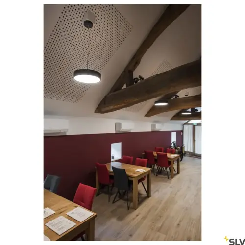 Candeeiro de parede/teto MEDO® PRO 40 Redondo 80° Preto