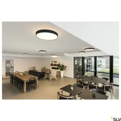 Candeeiro de parede/teto MEDO® PRO 60 Redondo 110° Preto