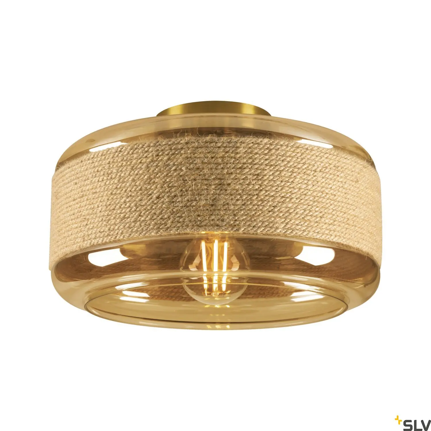 Candeeiro de parede/teto PANTILO ROPE 27 Cilíndrico Dourado