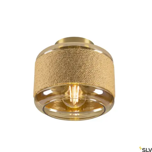 Candeeiro de parede/teto PANTILO ROPE 19 Cilíndrico Dourado