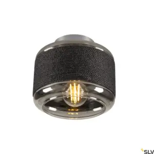 PANTILO ROPE 19 Lampe murale/plafonnier cylindrique argentée