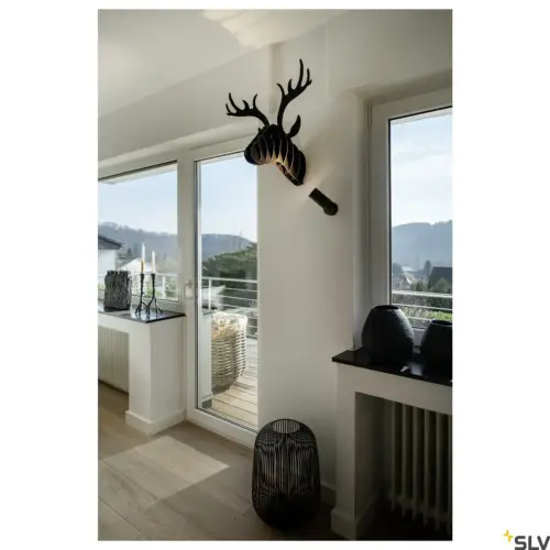 KAMI Lampe murale/plafonnier blanc/noir