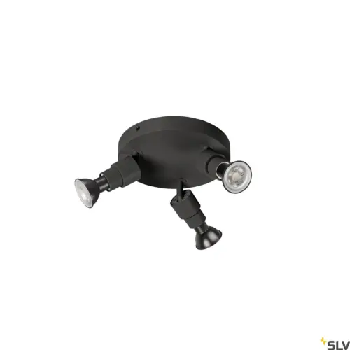PURI 2.0 Basic Wall/Ceiling Lamp Round Black