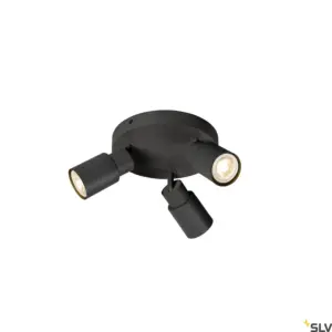 PURI 2.0 Tube Wall/Ceiling Lamp Round Black