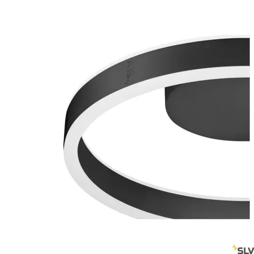 ONE Candeeiro de parede/teto Redondo 130° Preto