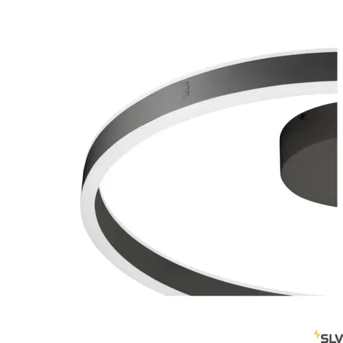 ONE Candeeiro de parede/teto Redondo 130° Preto