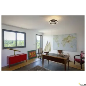 ONE Lámpara Pared/Techo Redonda 130° Negro