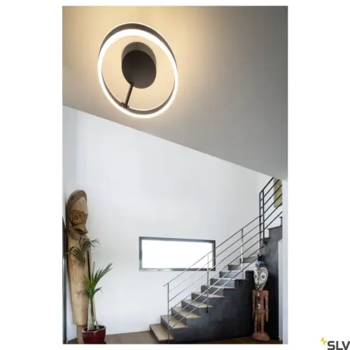 ONE Lámpara Pared/Techo Redonda 130° Negro