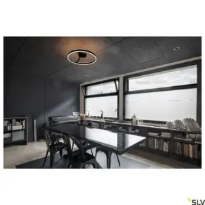 ONE Candeeiro de parede/teto Redondo 130° Preto