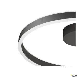 ONE Candeeiro de parede/teto Redondo 130° Preto