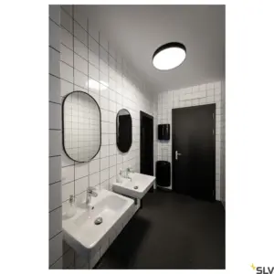 Candeeiro de parede/teto DECONA Redondo Preto