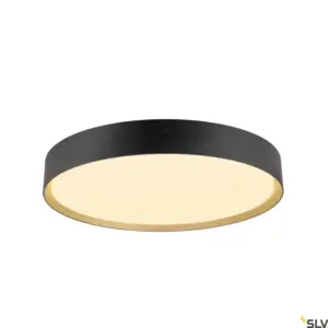 Candeeiro de parede/teto redondo preto/dourado DECONA