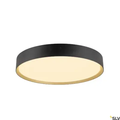 Candeeiro de parede/teto redondo preto/dourado DECONA