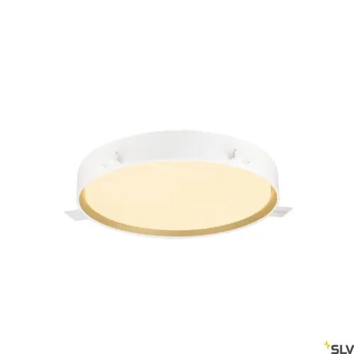 DECONA Round White/Gold Wall/Ceiling Lamp