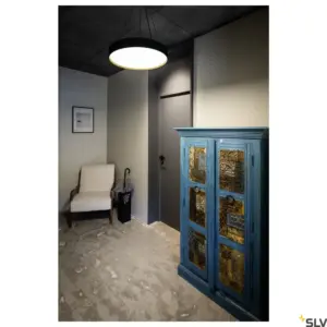 Candeeiro de parede/teto redondo preto/dourado DECONA