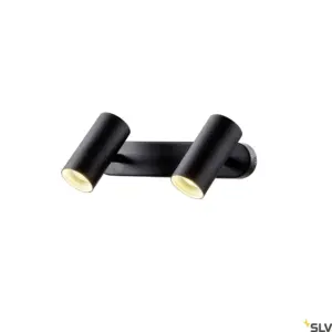 NOBLO® Lampe murale/plafonnier double ronde Noir