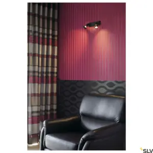 PURI 2 Candeeiro de parede/teto Cabeça dupla Preto mate