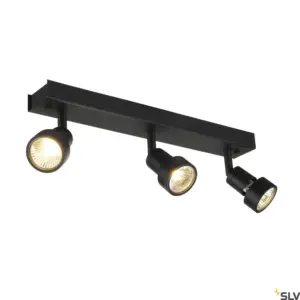 PURI 3 Lampe murale/plafonnier à triple tête Noir mat