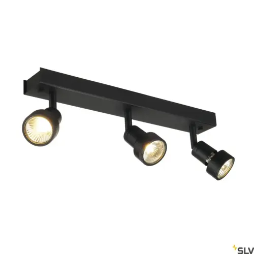 PURI 3 Lampe murale/plafonnier à triple tête Noir mat