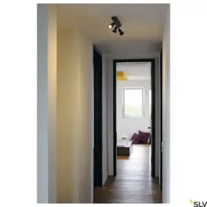 PURI 3 Lampe murale/plafonnier à triple tête Noir mat