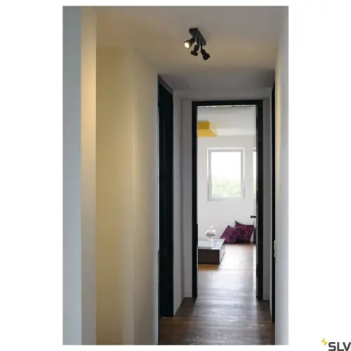 PURI 3 Lampe murale/plafonnier à triple tête Noir mat