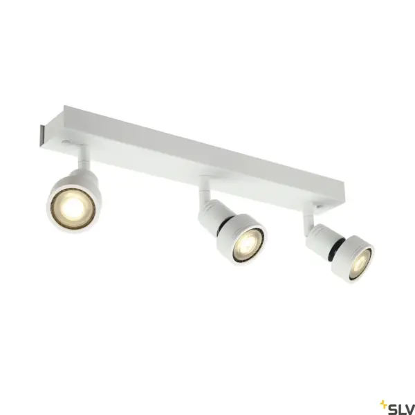 PURI 3 Lámpara Pared/Techo Triple Cabezal Blanco Mate