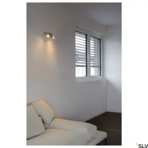 ASTO 2 Applique/plafonnier double tête Aluminium brossé