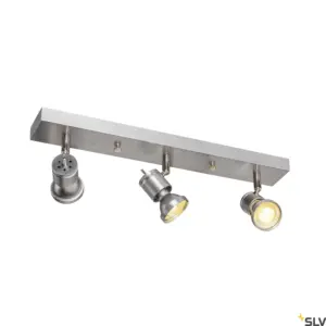 ASTO 3 Lampe murale/plafonnier à trois têtes Aluminium brossé