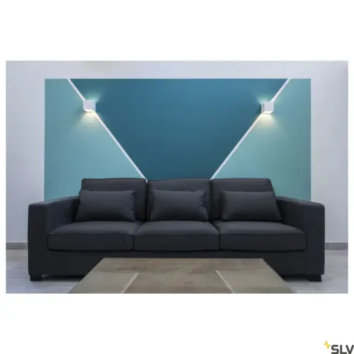 PLASTRA Lampe murale/plafonnier carré blanc