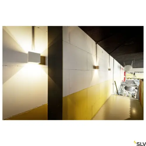 PLASTRA Lampe murale/plafonnier carré blanc