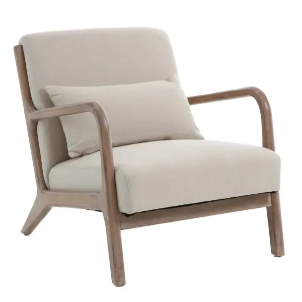 Sillón Relax de Madera/Algodón 65x78x77cm