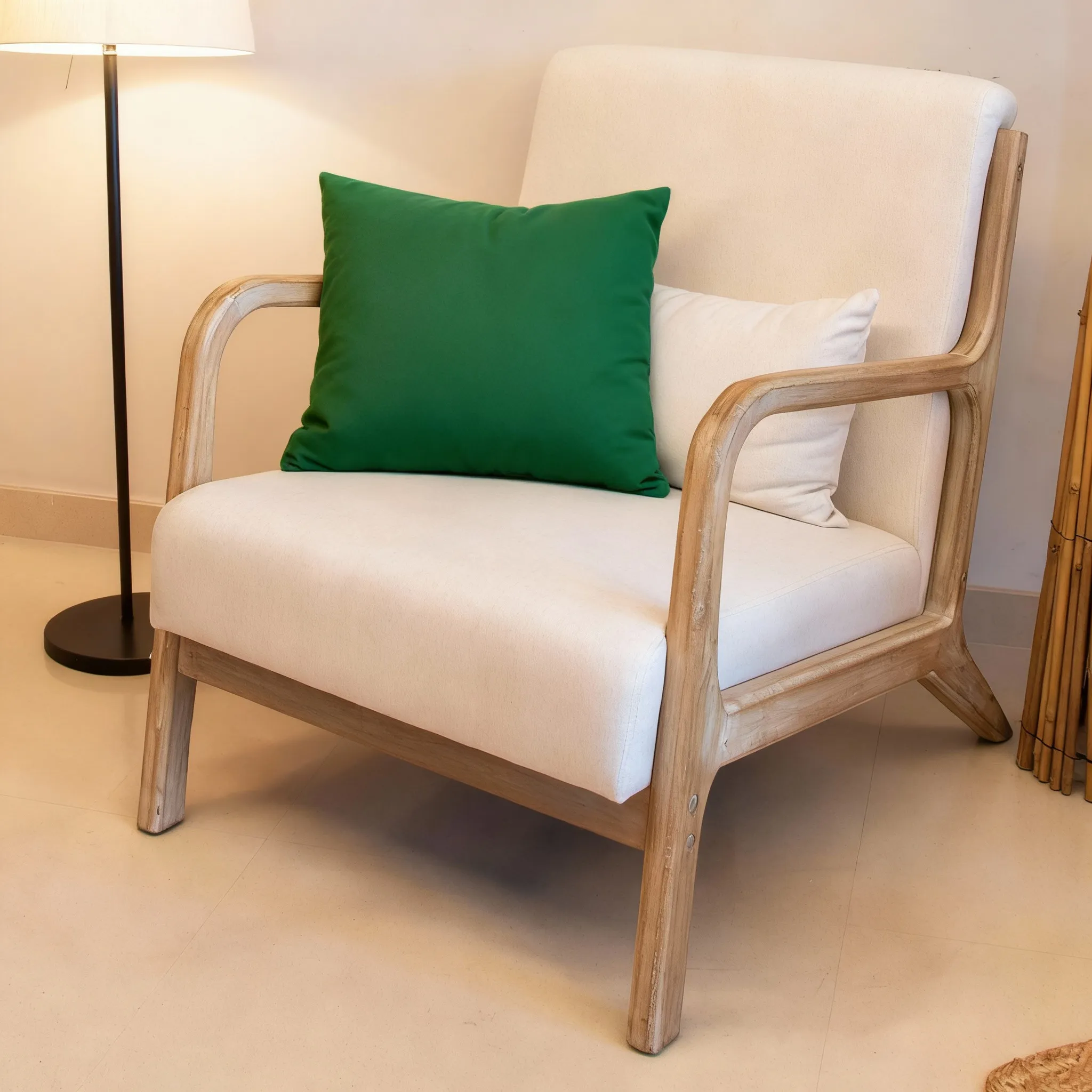 Sillón Relax de Madera/Algodón 65x78x77cm