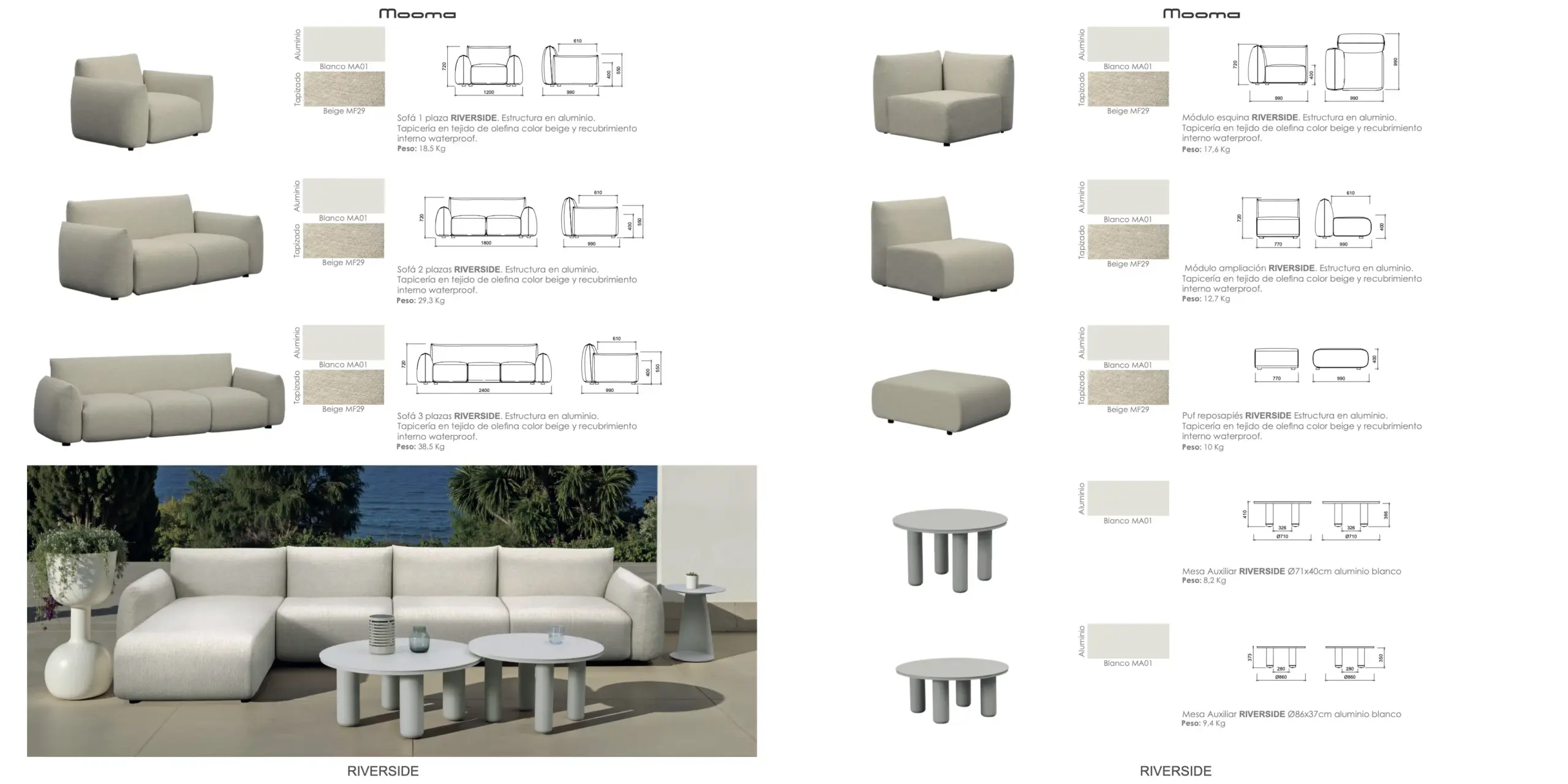 Collection Riverside Pièces